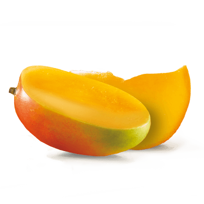 Two halves of a mango